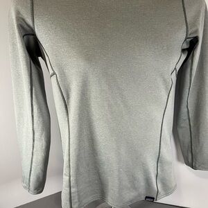 Patagonia Top Womens S Capilene 3 Midweight Crew T-Shirt Pullover Gray Polartec